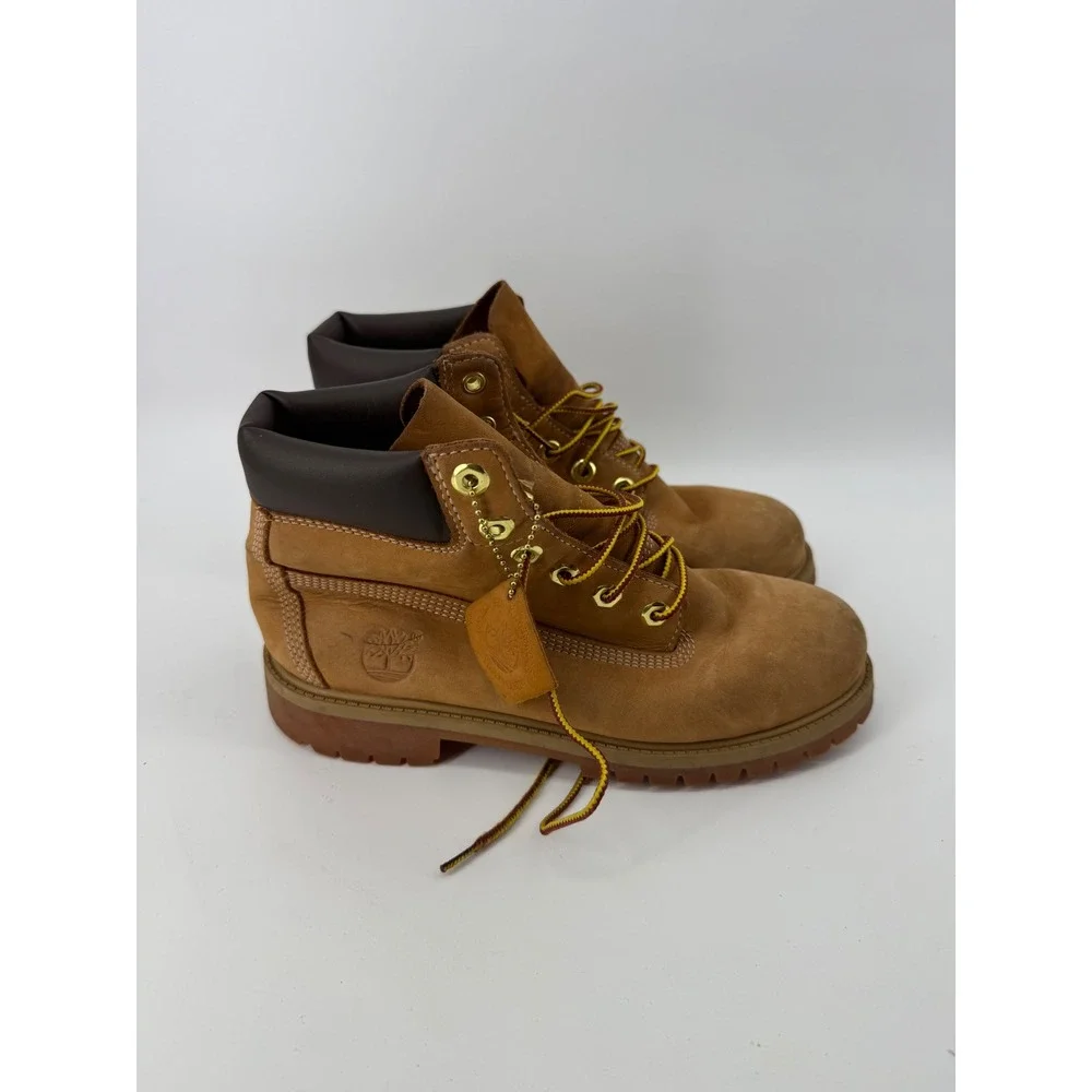 Timberland 6 Inch Premium Waterproof Boots Wheat Nubuck 12909 Boys 5.5 Mens 5.5